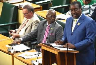 Minister without Portfolio in the Ministry of Economic Growth and Infrastructure Development with the Responsibility for Land Titling and Settlements, Hon. Robert Montague, makes his 2026/27 Sectoral Debate presentation in the House of Representatives on Tuesday (June 9).
