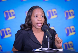Administrative Manager in the National Housing Trust’s Customer Relations Management Division, Shara Luke-Cooper, speaks at a recent Jamaica Information Service (JIS) Think Tank.