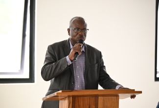 Chief Executive Officer (CEO) of the St. Thomas Municipal Corporation, Kevin McKindoe, addresses the Corporation’s monthly meeting on Thursday (June 11).
