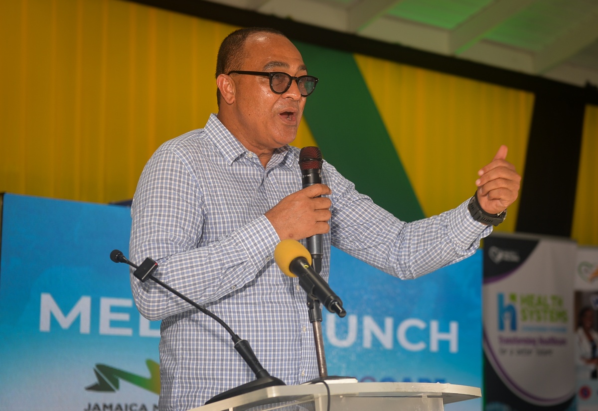 Minister of Health and Wellness, Dr. the Hon. Christopher Tufton, addresses the launch of the Chronic Care Connect pilot programme and the Jamaica Moves mobile application (app) at the Social Development Commission (SDC) Complex in Spanish Town, St. Catherine on Wednesday (June 24).