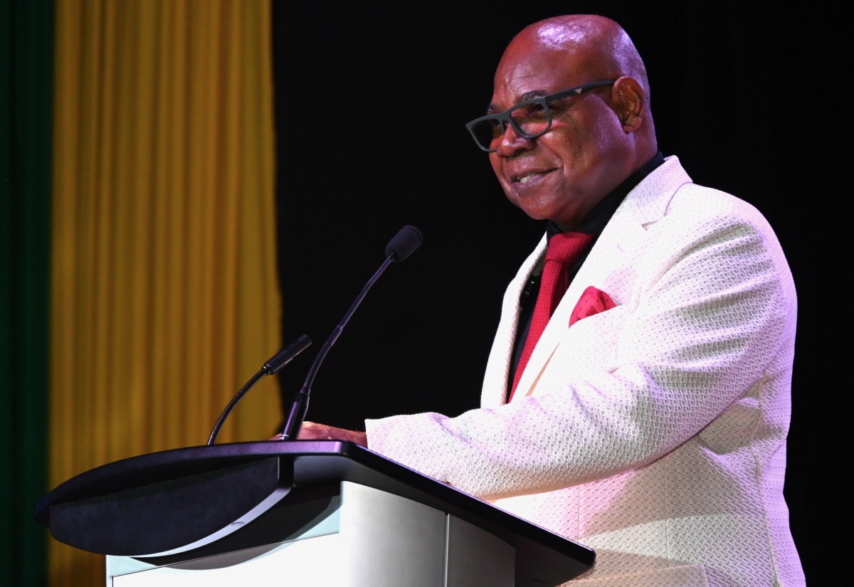 Minister of Tourism, Hon. Edmund Bartlett, gives remarks during the 25th Anniversary Celebration of RIU Jamaica held at RIU Montego Bay in St. James on Thursday ( June 18). 