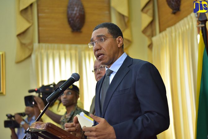 jamaica prime minister state of emergency