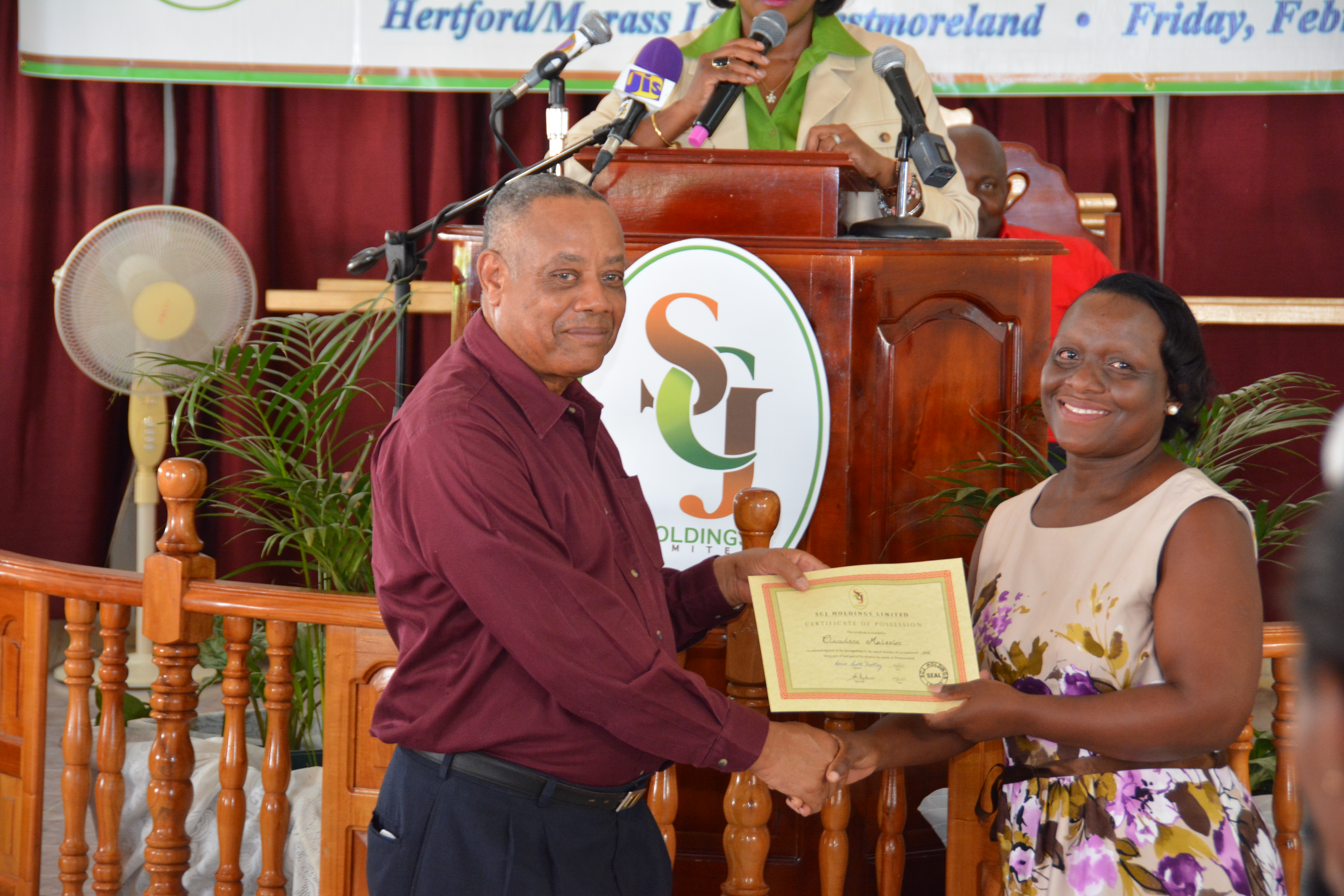 100 Residents Receive Certificates of Possession for Land in Westmoreland