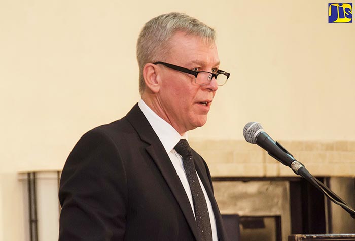 Counsellor and Head of Development Cooperation, Canadian High Commission in Jamaica, Walter Bernyck, addresses a regional workshop on drug treatment courts at The Jamaica Pegasus hotel in New Kingston on Wednesday (September 6). 