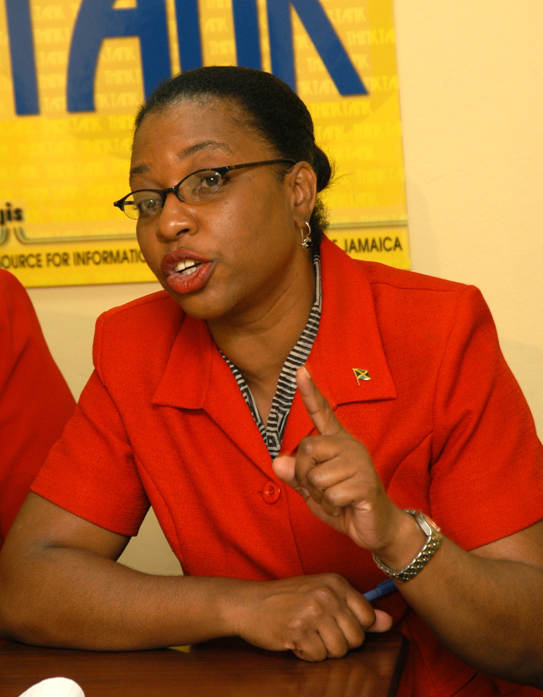 Communications Specialist for the Consumer Affairs Commission (CAC) Jamaica, Dorothy Campbell, addresses a recent JIS Think Tank.