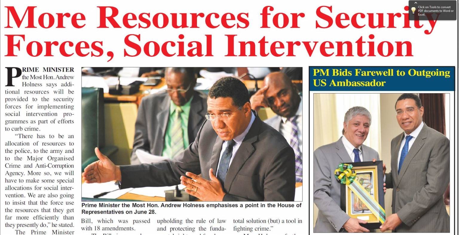 More Resources for Security Forces, Social Intervention