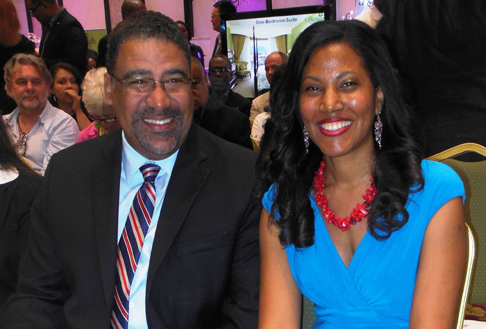 Tourism and Entertainment Minister, Hon. Dr. Wykeham McNeill (left) and President of the Jamaica Hotel and Tourist Association (JHTA), Nicola Madden Greig, at the official opening of the Jamaica Product Exchange (JAPEX) trade show,  at the Montego Bay Convention Centre in St. James on Sunday, September 21. 