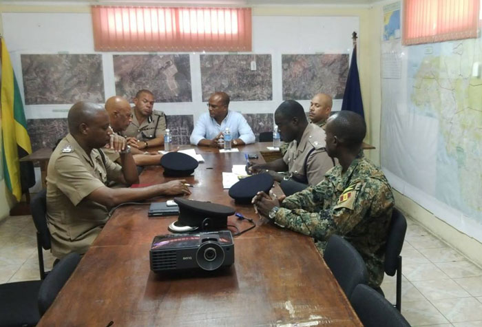 Minister of National of Security, Hon. Peter Bunting and DCP Clifford Blake toured sections of St. James on Friday, July 17, following an upsurge in violence which resulted in the killing of seven persons over the past 24 hours. Prior to the tour, Minister Bunting was briefed by the Area One hierarchy led by ACP Paul Ferguson. The tour started at Rose Heights, then will proceed to Glendevon, Hendon, and Flanker.