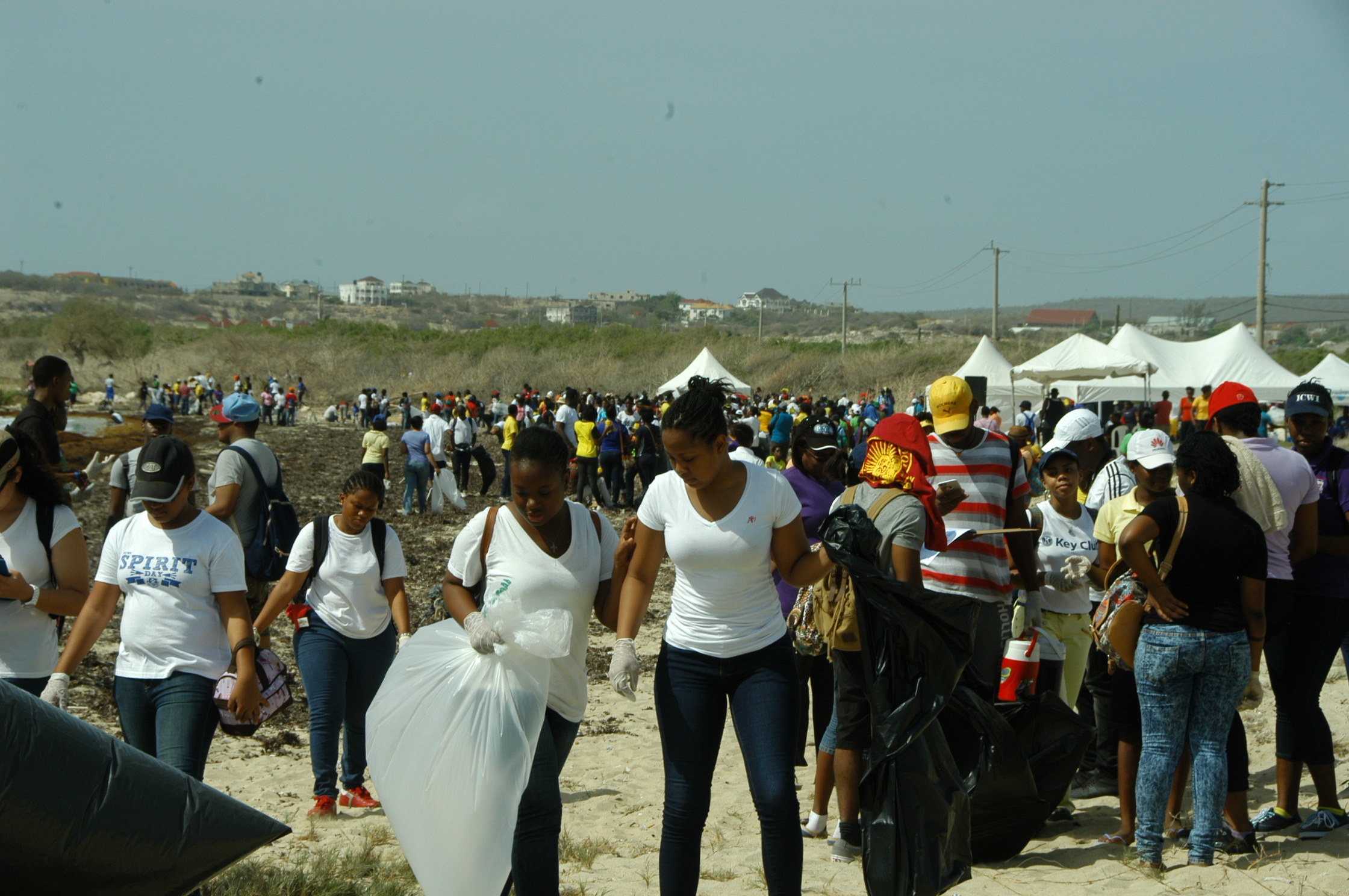 Hundreds of Volunteers Turn Out to Clean Up Hellshire Beach