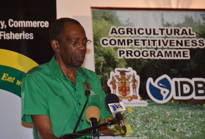 Minister without portfolio in the Ministry of Industry, Commerce, Agriculture and Fisheries, Hon. J.C. Hutchinson