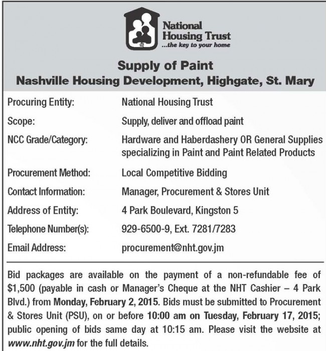 National Housing Trust Jamaica Information Service