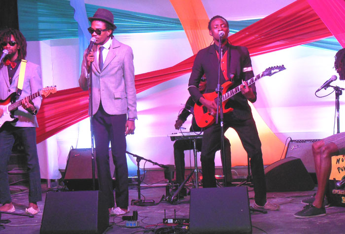 The popular group “No-maddz” performing at the launch of the Ministry of Tourism’s ‘Jamrock 90-days 90-ways’ summer promotion in Montego Bay recently. 