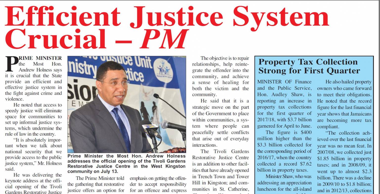 Efficient Justice System Crucial.