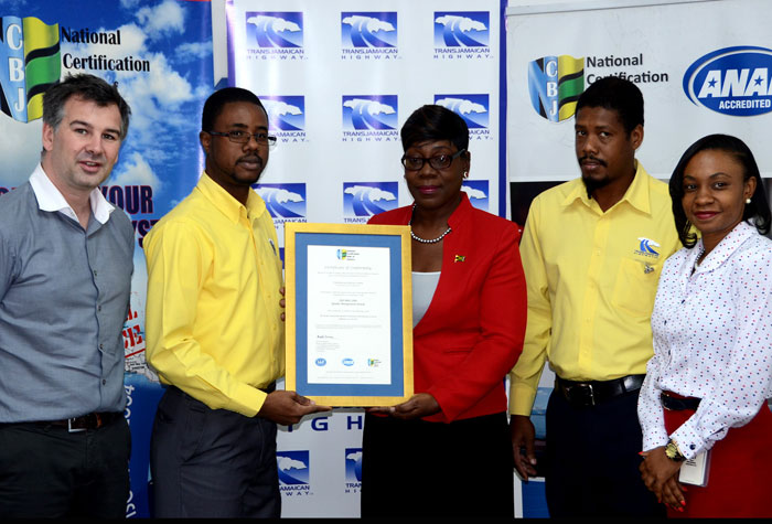 TransJamaican Highway Receives ISO Standard Certificate