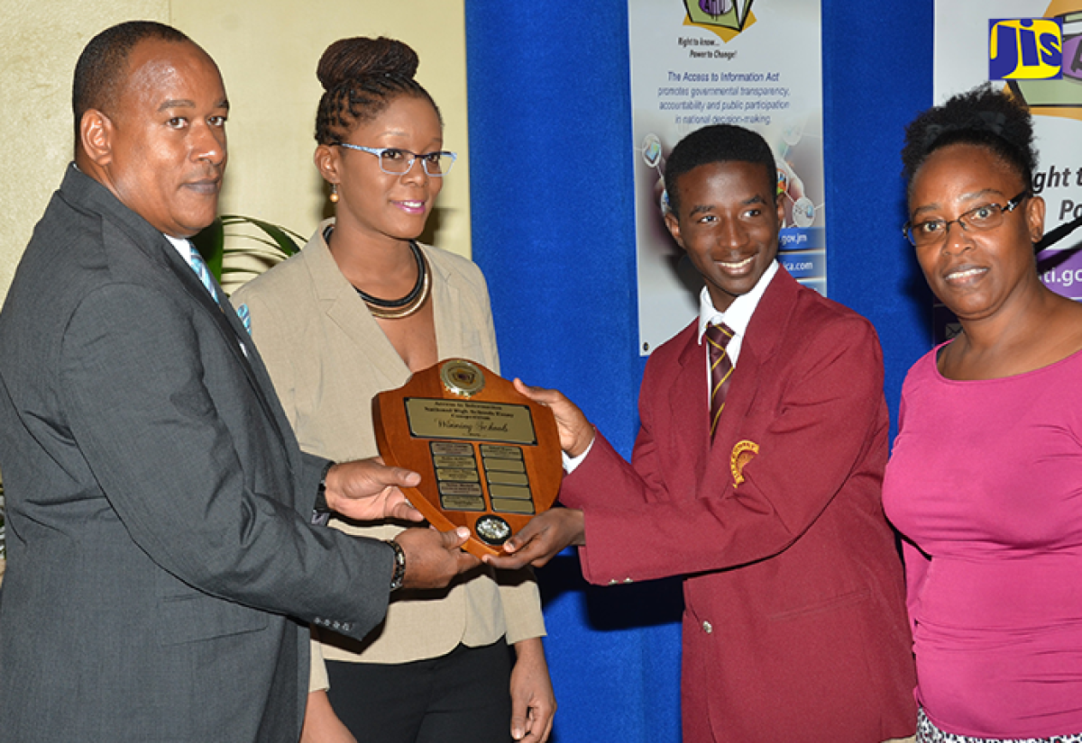 Wolmer’s Boys’ Student Takes Top Prize in ATI Essay Competition