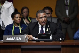 The Most Hon. Andrew Holness, Prime Minister at the Eighth Summit of the Americas in Lima, Peru.  