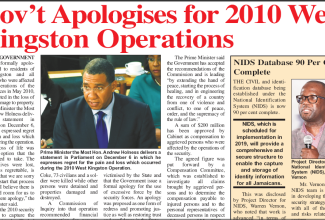 Gov't Apologises for 2010 West Kingston Operations