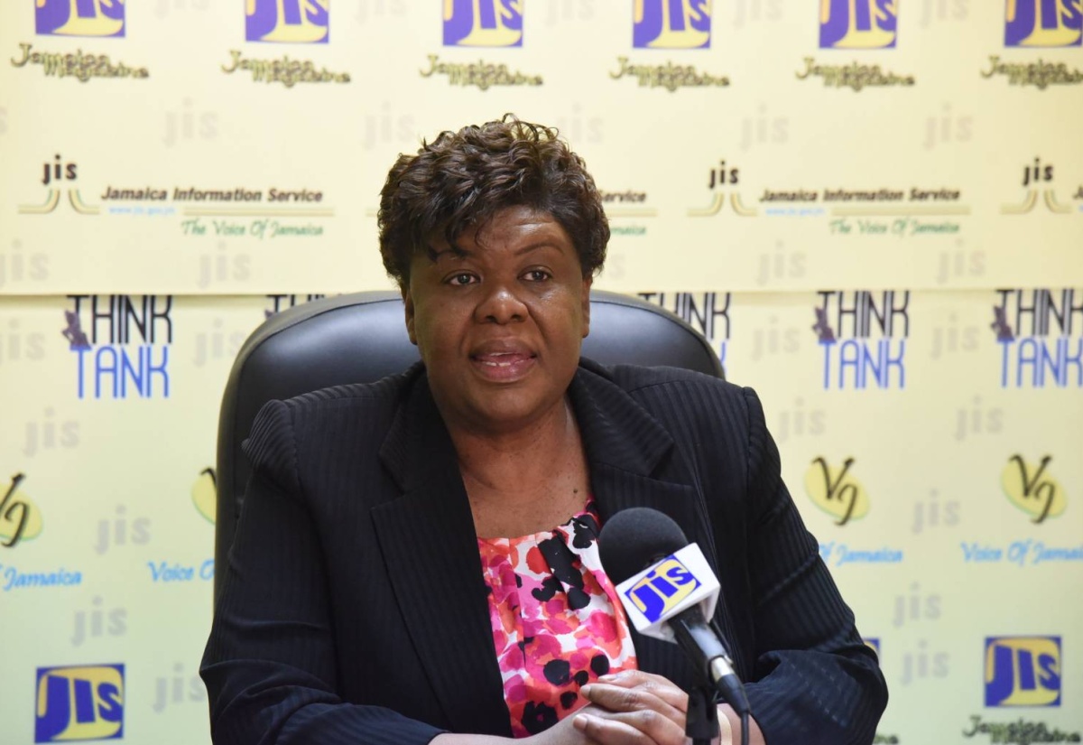 Chief Executive Officer of the Consumer Affairs Commission (CAC), Dolsie Allen, urges shoppers to be vigilant when makes purchases online. She was addressing a recent Think Tank at the JIS head office in Kingston.