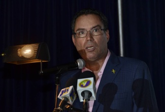 Minister without Portfolio in the Ministry of Economic Growth and Job Creation, Hon. Daryl Vaz, addresses the Jamaica Hotel and Tourist Association (JHTA) luncheon held in Ocho Rios, St. Ann, recently.