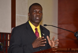 President of the Jamaica Agricultural Society (JAS), Senator Norman Grant, addressing a Consultation on Agriculture, during the 5th Biennial Jamaica Diaspora Conference, on Tuesday, June 18, at Montego Bay Convention Centre, St. James. The Conference is being held at the Centre from June 16 to 19, under the theme: 'A nation on a mission: Jamaica-Diaspora partnership for development'.