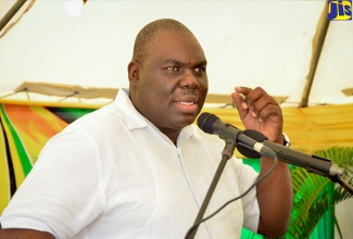 Permanent Secretary in the Ministry of Industry, Commerce, Agriculture and Fisheries, Donovan Stanberry, addresses the 14th staging of the Eat Jamaican Day exposition held on the grounds of the Jamaica 4-H Clubs Headquarters in St. Andrew on November 22.