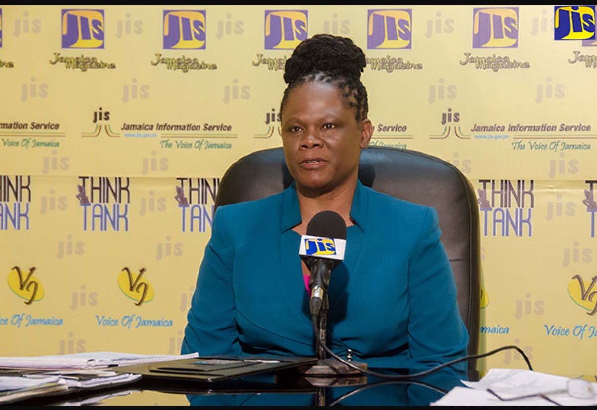 Executive Director of the Council of Community Colleges of Jamaica (CCCJ), Dr. Donna Powell Wilson, addressing a recent JIS ‘Think Tank’.