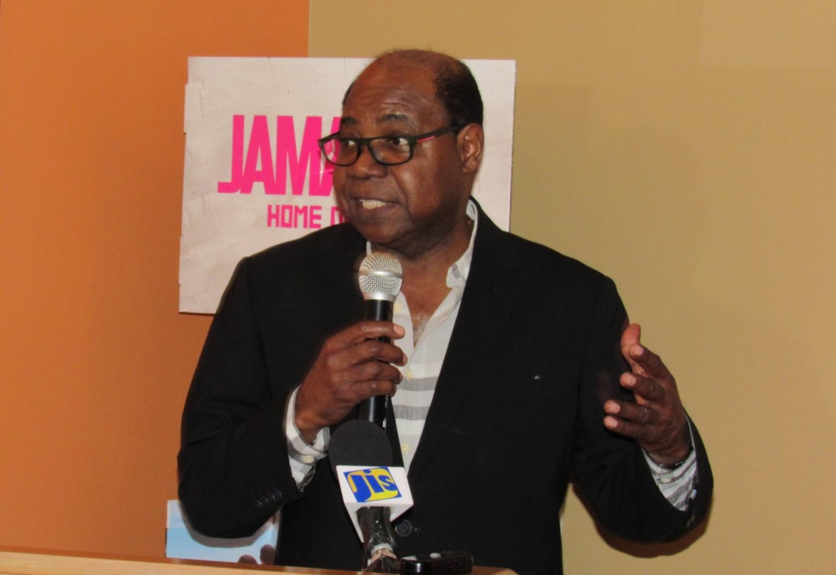 Tourism Minister, Hon. Edmund Bartlett, addresses the recent launch of the Jamaica Tourism and Health Programme at the Hilton Rose Hall Resort in St. James.