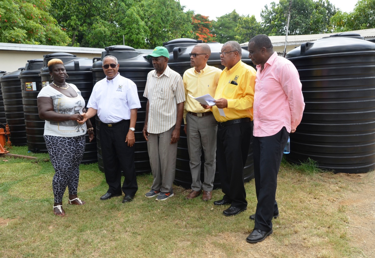 Agriculture Minister Hands Over 30 Water Tanks to  St. Elizabeth Farmers