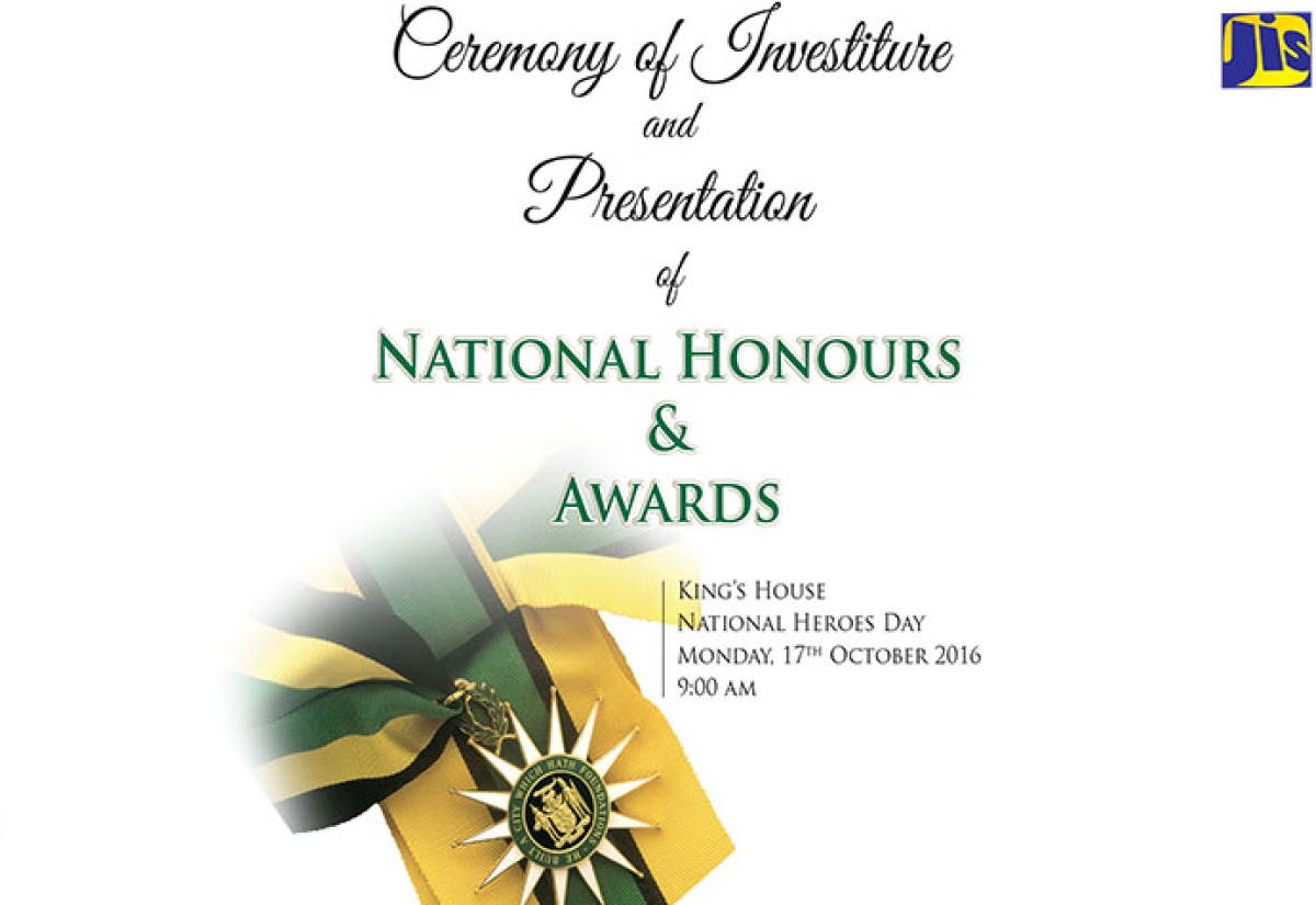 Jamaicans to be Honoured on October 17