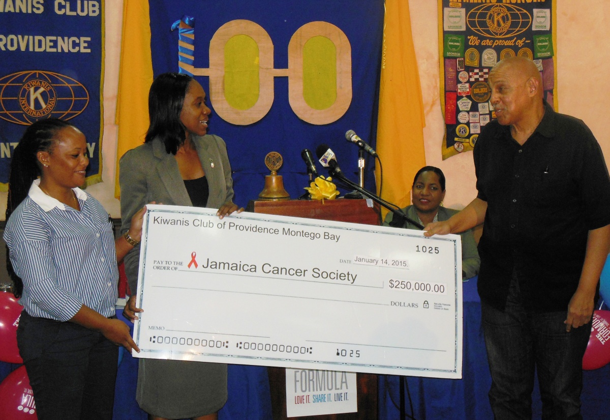 Cancer Society Receives $250,000 from Kiwanis Club of Providence