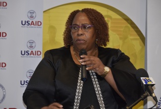 Managing Director of the National Education Trust (NET), Marcia Phillips Dawkins, speaks at a regional parenting stakeholders meeting held on February 16 at the Holiday Inn in Montego Bay.

