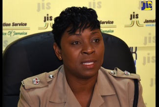 Head of the Jamaica Constabulary Force’s (JCF) Corporate Communications Unit, Superintendent Stephanie Lindsay, addresses a recent JIS Think Tank.