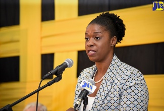 National Mathematics Coordinator in the Ministry of Education, Youth and Information, Dr. Tamika Benjamin, addresses a press briefing at The Mico University College in Kingston on Wednesday, January 17.