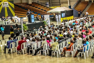 Participants in the Universal Service Fund’s Technology Advancement Programme listen keenly as Minister of Science Energy and Technology enlightens them on the intended impact of the one year programme.