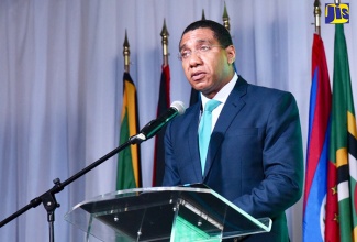 Prime Minister, the Most Hon. Andrew Holness addresses the Sixth International Monetary Fund (IMF) High Level Caribbean Forum at The Jamaica Pegasus hotel in New Kingston on Thursday (November 16). The one-day conference is being jointly hosted by the Government of Jamaica under the theme ‘Unleashing Growth and Strengthening Resilience in the Caribbean’.