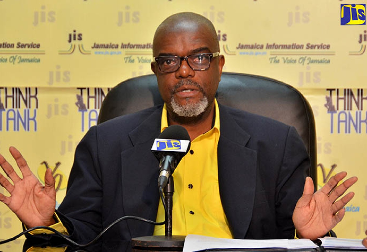 Deputy Director General at the Office of Utilities Regulations (OUR), Hopeton Heron, addresses JIS ‘Think Tank’ on September 27. Mr. Heron spoke of the topics to be addressed at the upcoming Natural Gas Conference being staged by the OUR and the Petroleum Corporation of Jamaica (PCJ) from October 4-6 at The Jamaica Pegasus hotel in Kingston.