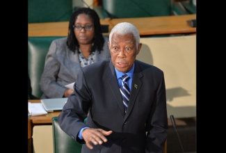 Minister of Foreign Affairs and Foreign Trade, Senator the Hon. A.J. Nicholson, addressing  Friday’s (June 26) sitting of the Senate, at Gordon House, in downtown Kingston.