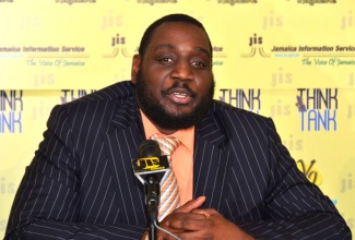 Chairman of the Prime Minister’s Youth Award Selection Committee, Mr. Ohene Blake, speaking about the awards to be handed out in April, at a Jamaica Information Service (JIS) ‘Think Tank’, held on March 19, at the agency’s head office on Half-Way-Tree Road, Kingston.