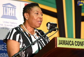 Minister of Culture, Gender, Entertainment and Sport, Hon. Olivia Grange.