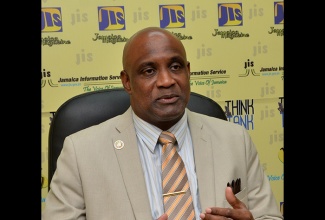 Executive Director of the Caribbean Maritime Institute (CMI),  Dr. Fritz Pinnock, addresses a recent JIS ‘Think Tank’, where he gave details  on the CMI’s new Traffic Crash Investigating and Reporting Course.