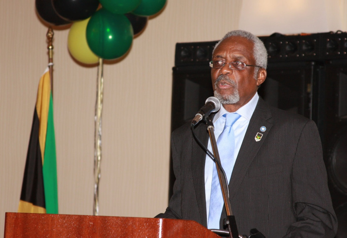 Jamaica’s outgoing Honorary Consul to Atlanta, Vin Martin, addresses members of the Jamaican community and friends of Jamaica, at the Atlanta/Montego Bay Sister Cities fundraising gala.