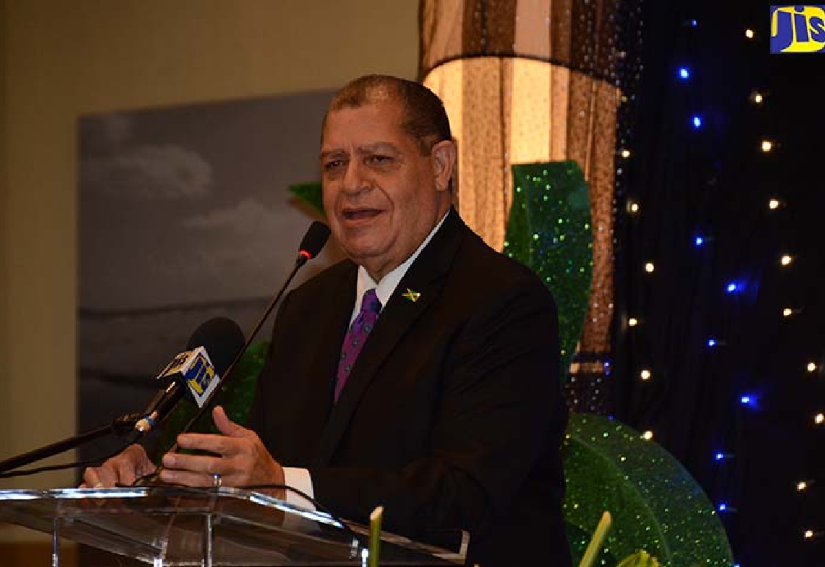 Minister of Industry, Commerce, Agriculture and Fisheries, Hon. Audley Shaw, speaking at the recent Jamaica Co-operative Credit Union League (JCCUL) Awards Banquet, held at the Hilton Rose Hall Hotel & Resort in St. James.