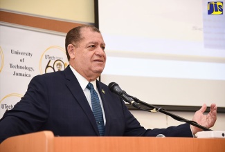 Industry, Commerce, Agriculture and Fisheries Minister, Hon. Audley Shaw, addresses the opening ceremony for the University of Technology’s (UTech) third annual Jamaican Medical Cannabis Integration Symposium (JAMECANN) on Thursday (July 5). The two-day event is being held under the theme ‘Merging Science, Spirit and Business’, at the College of Health Sciences at UTech’s main campus in Papine, St. Andrew.