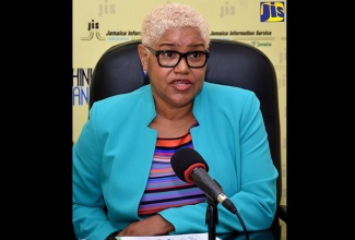 Chief Executive Officer of Book Merchant Limited, Sharon Neita, provides details about the Mathematics Teacher Training workshop, during a JIS Think Tank on July 11.  The three-day workshop will take place from August 21 to 23 at Shortwood Teachers’ College, St. Andrew.