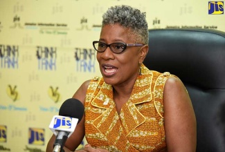 Registrar of the University of the West Indies Open Campus (UWIOC), Karen Ford-Warner, addressing a recent JIS Think Tank.