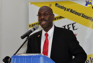 Assistant Superintendent of Police (ASP) Coleridge Minto, Director of Safety and Security in Schools Unit, Ministry of Education, Youth and Information, addresses the opening ceremony for the ‘Chance, Choice, Change’ (Triple C) Day Camp on Wednesday (September 19), at the Caymanas Golf and Country Club, St. Catherine. The event forms part of  activities for Anti-Gang Week 2018, being observed from September 16 to 21 under the theme ‘Gang Life Equals No Life’.  