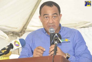 Health Minister, Dr. the Hon.Christopher Tufton, gives the keynote address at the launch of the Compassionate Care Programme, held at the Black River Hospital in St. Elizabeth on Thursday (September 20).