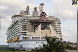 Royal Caribbean's Harmony of the Seas at its inaugural call  at the Falmouth Port in November 2016.