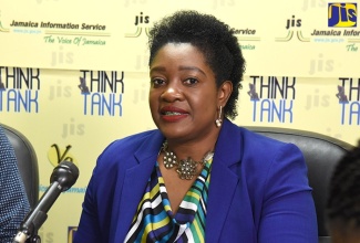 Chief Executive Officer (CEO) at the National Parenting Support Commission (NPSC), Kaysia Kerr, addresses JIS ‘Think Tank’ recently, where she outlined activities for Parent Month, which will be observed in November.