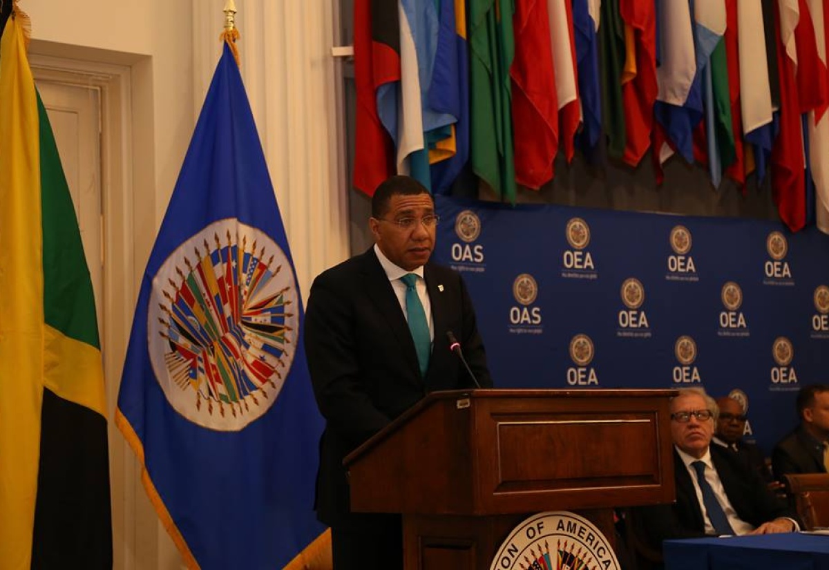 PM Urges OAS to Increase Support in Combating Illicit Small Arms Trade